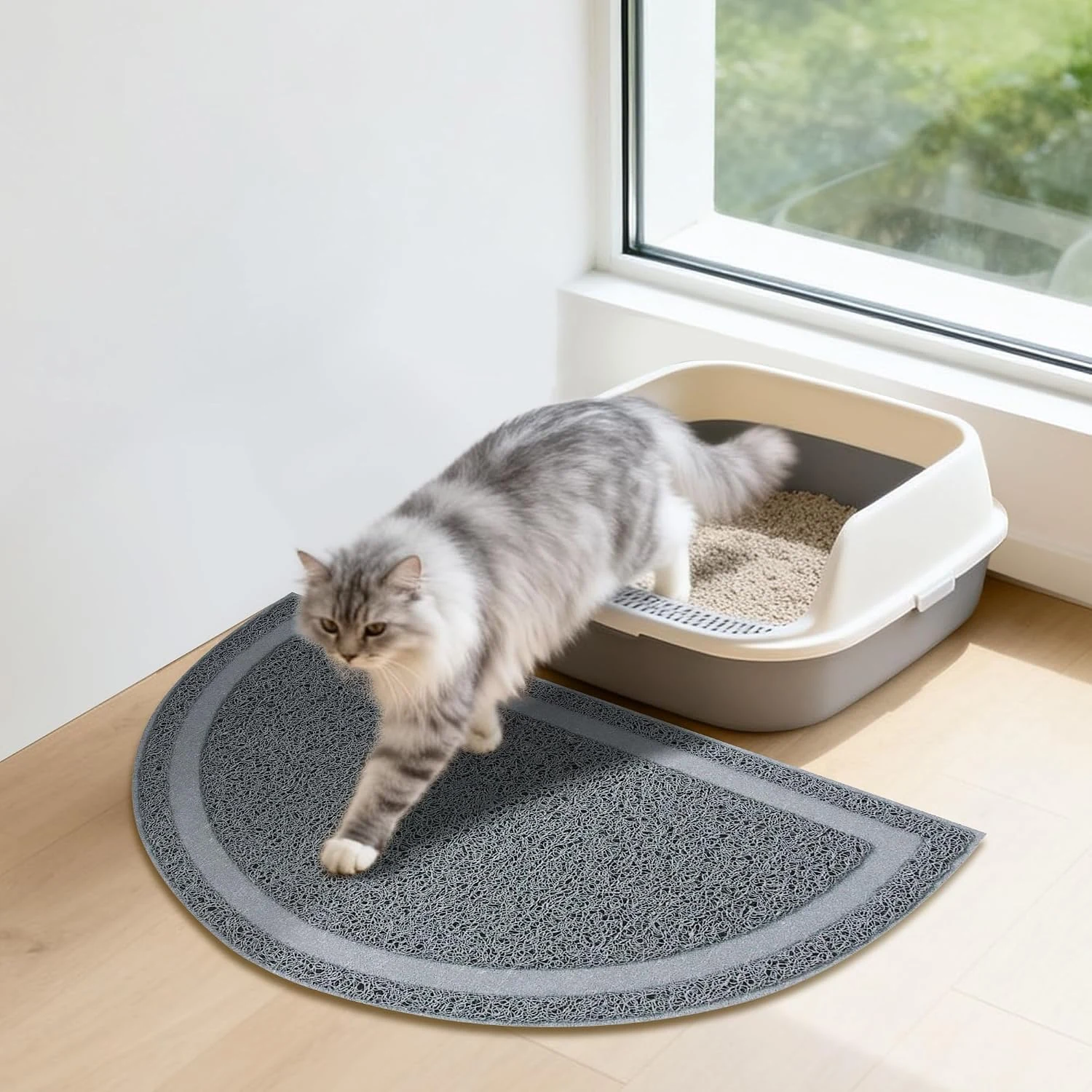 Semicircle Cat Litter Mat product image